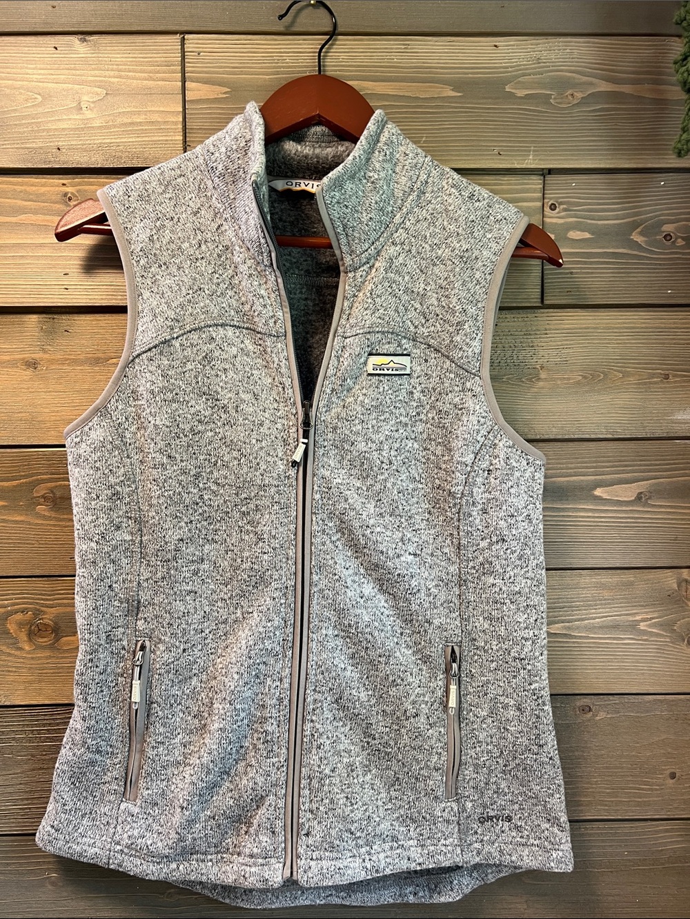 Orvis Women's Heather Gray Full-Zip Fleece Vest